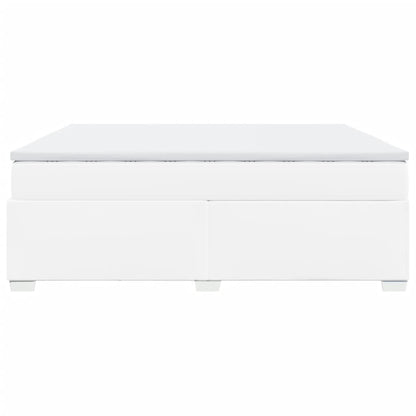 Giroletto a Molle con Materasso Bianco 200x200cm in Similpelle - homemem39