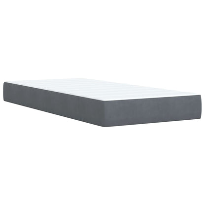 Giroletto a Molle con Materasso Grigio Scuro 80x200 cm Velluto | homemem39
