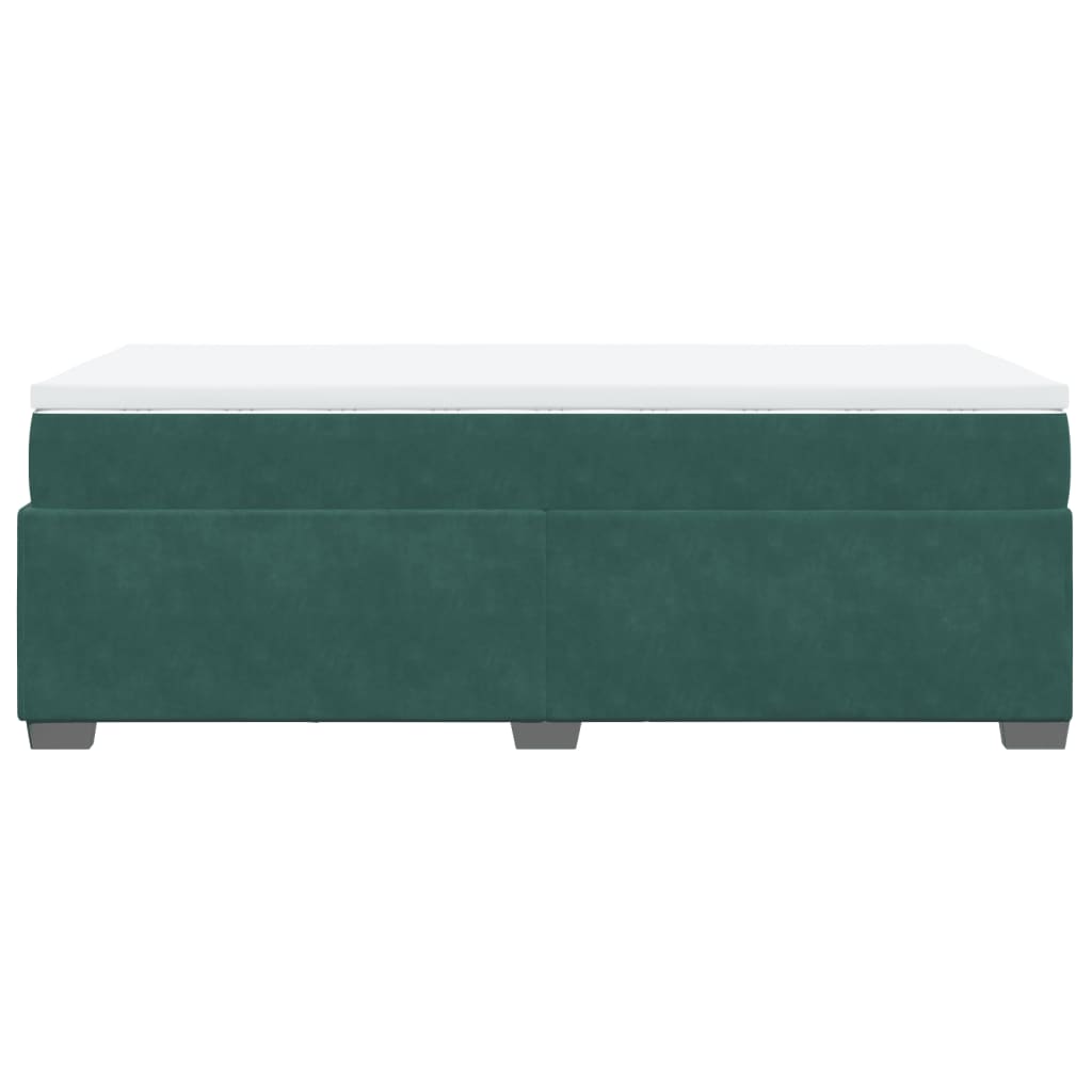 Giroletto a Molle con Materasso Verde Scuro 80x200 cm Velluto - homemem39