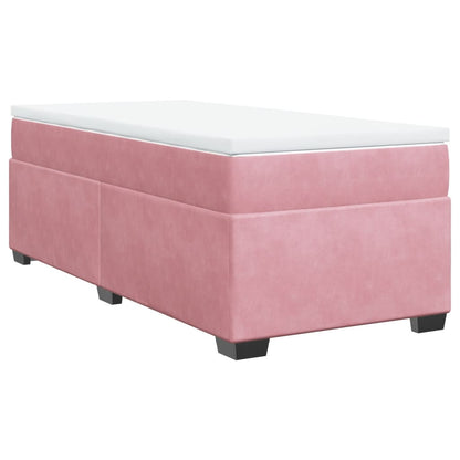 Giroletto a Molle con Materasso Rosa 80x200 cm in Velluto | homemem39