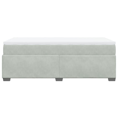 Giroletto a Molle con Materasso Grigio Chiaro 90x200 cm Velluto - homemem39