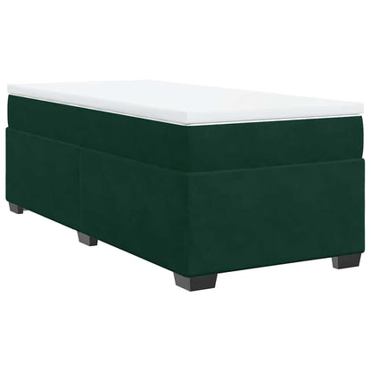 Giroletto a Molle con Materasso Verde Scuro 100x200 cm Velluto | homemem39