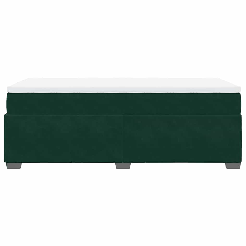 Giroletto a Molle con Materasso Verde Scuro 100x200 cm Velluto | homemem39
