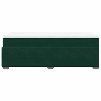 Giroletto a Molle con Materasso Verde Scuro 100x200 cm Velluto | homemem39