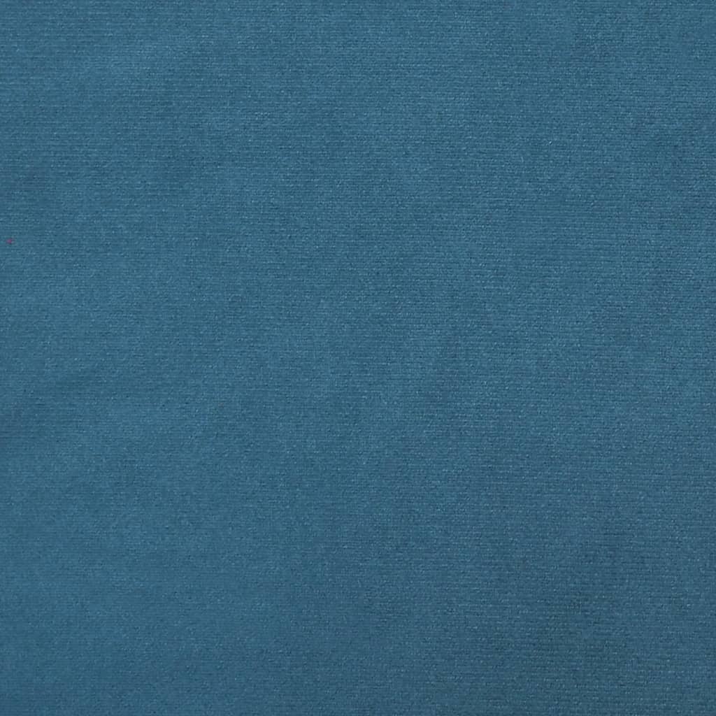 Giroletto a Molle con Materasso Blu Scuro 120x190 cm in Velluto