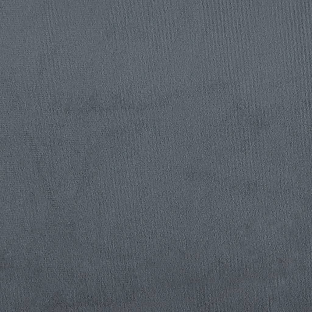 Giroletto a Molle con Materasso Grigio Scuro 120x200 cm Velluto