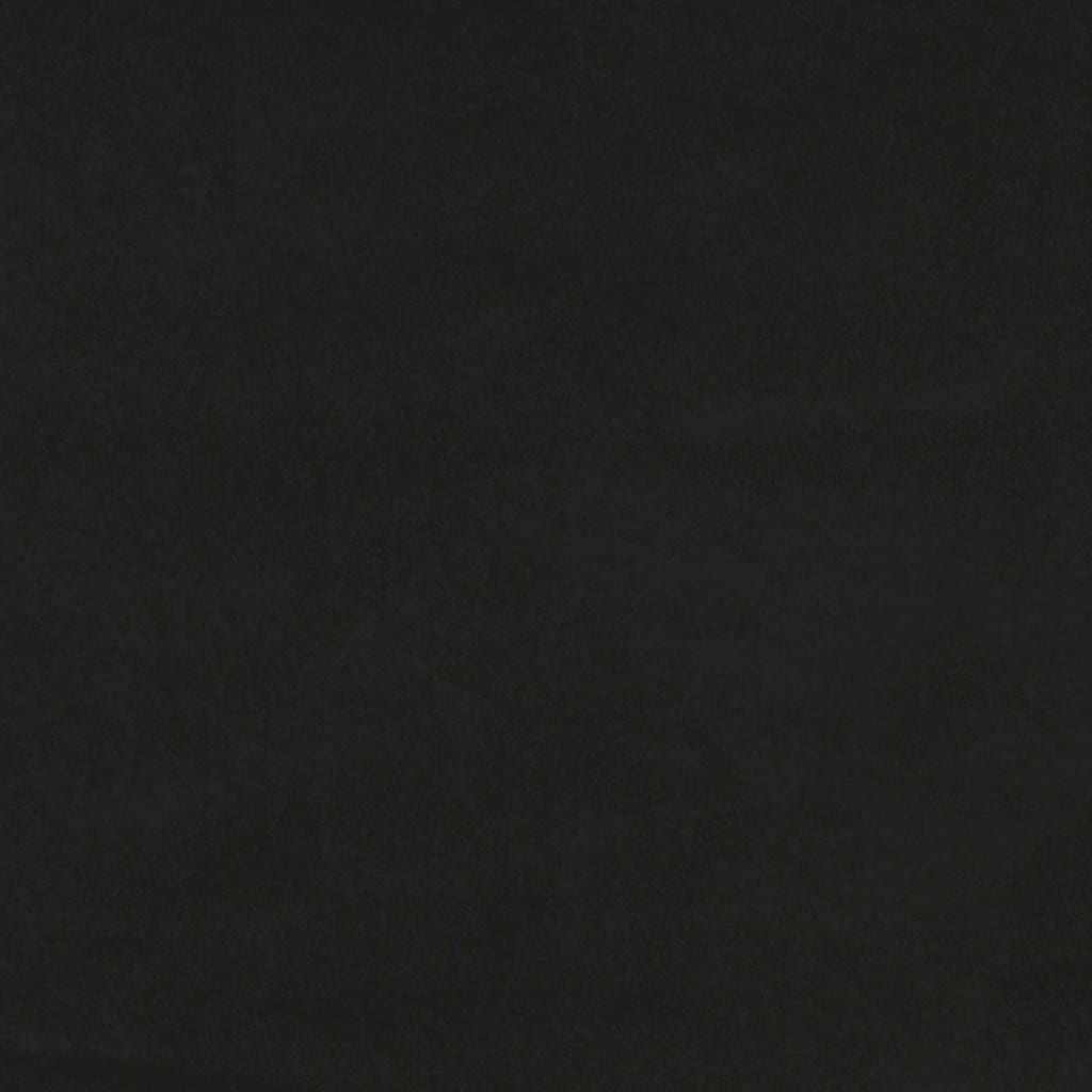 Giroletto a Molle con Materasso Nero 120x200 cm in Velluto