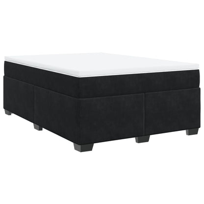 Giroletto a Molle con Materasso Nero 140x190 cm in Velluto | homemem39
