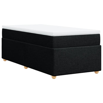 Giroletto a Molle con Materasso Nero 90x190 cm in Tessuto | homemem39