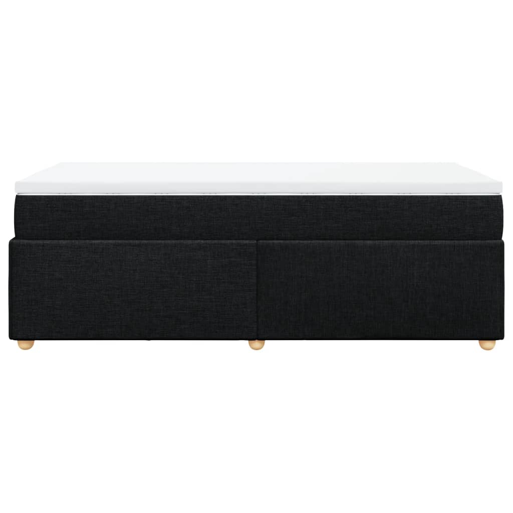 Giroletto a Molle con Materasso Nero 90x190 cm in Tessuto | homemem39