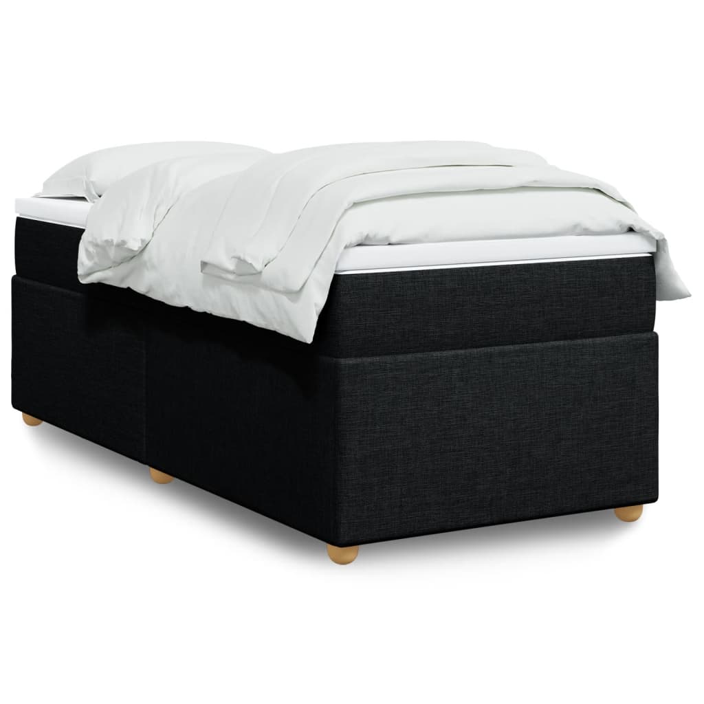 Giroletto a Molle con Materasso Nero 90x190 cm in Tessuto | homemem39