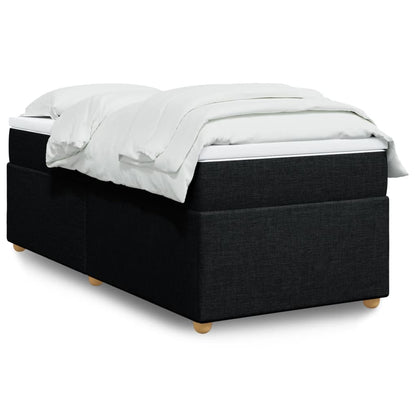 Giroletto a Molle con Materasso Nero 90x190 cm in Tessuto | homemem39