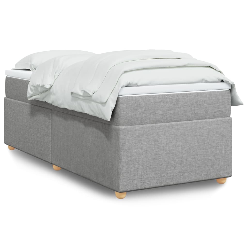 Giroletto a Molle con Materasso Grigio Chiaro 90x200 cm Tessuto | homemem39