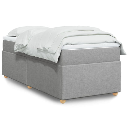 Giroletto a Molle con Materasso Grigio Chiaro 90x200 cm Tessuto | homemem39