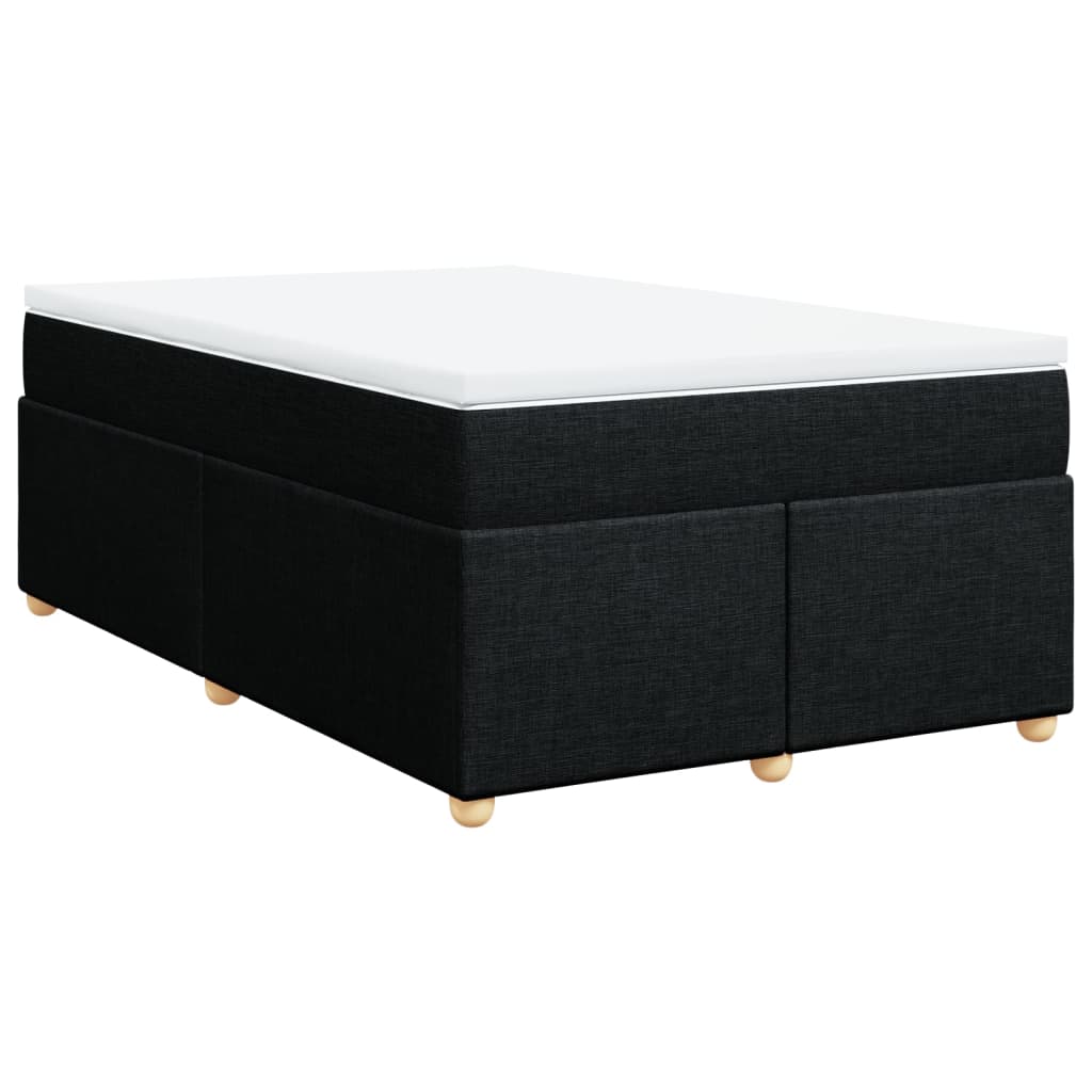 Giroletto a Molle con Materasso Nero 120x190 cm in Tessuto | homemem39