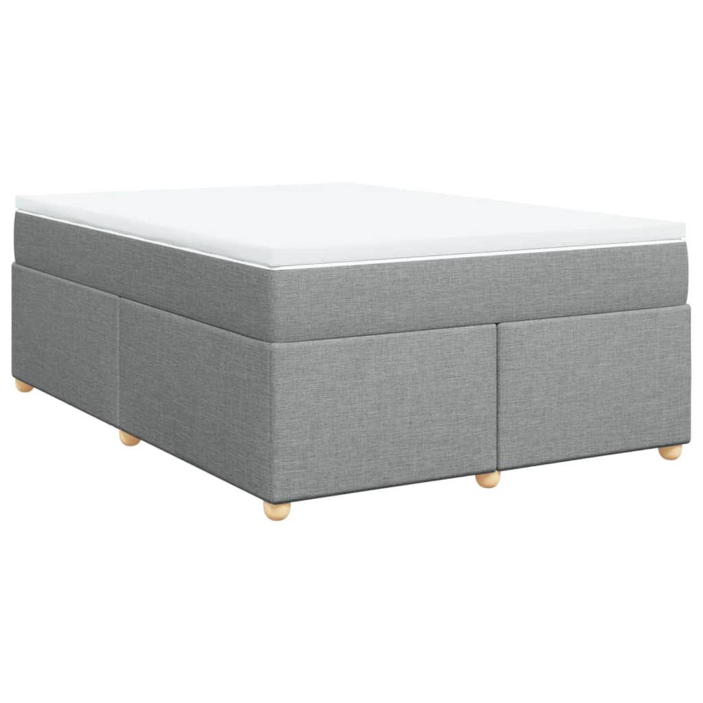Giroletto a Molle con Materasso Grigio Chiaro 140x190cm Tessuto | homemem39