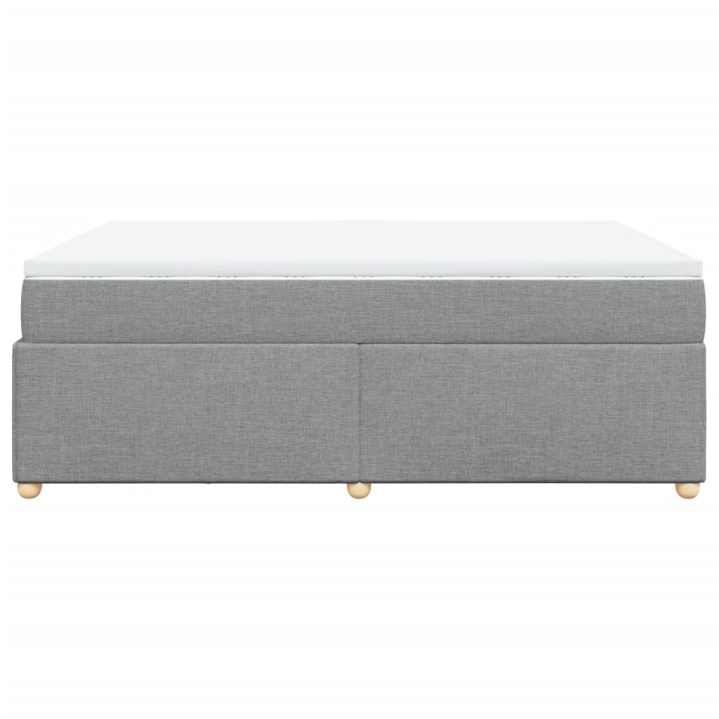 Giroletto a Molle con Materasso Grigio Chiaro 140x190cm Tessuto | homemem39