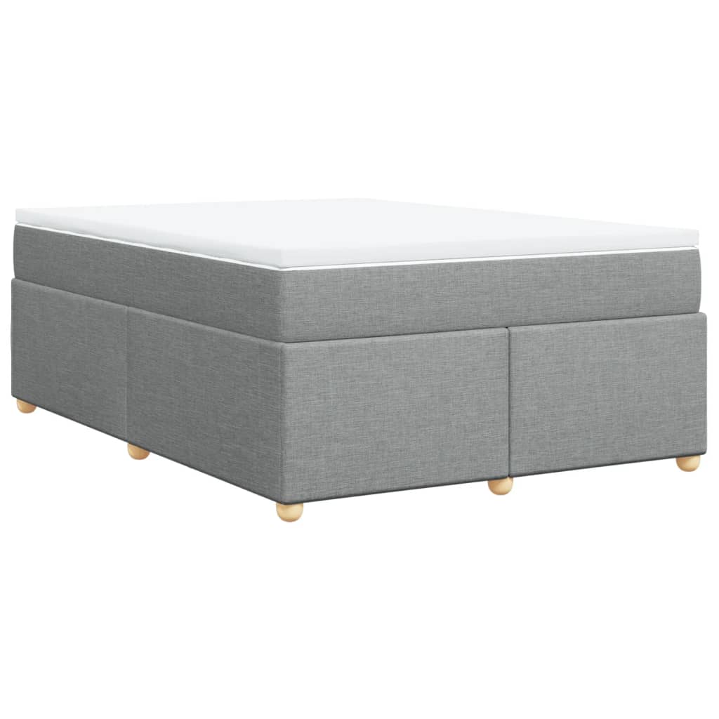 Giroletto a Molle con Materasso Grigio Chiaro 140x190cm Tessuto | homemem39