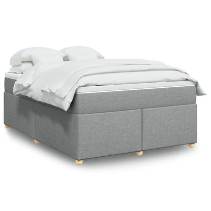 Giroletto a Molle con Materasso Grigio Chiaro 140x190cm Tessuto | homemem39