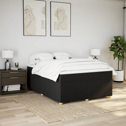 Giroletto a Molle con Materasso Nero 140x190 cm in Tessuto | homemem39