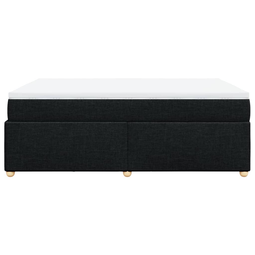 Giroletto a Molle con Materasso Nero 140x190 cm in Tessuto | homemem39