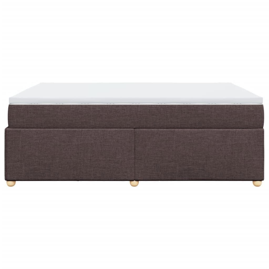 Giroletto a Molle con Materasso Marrone Scuro 140x190cm Tessuto | homemem39