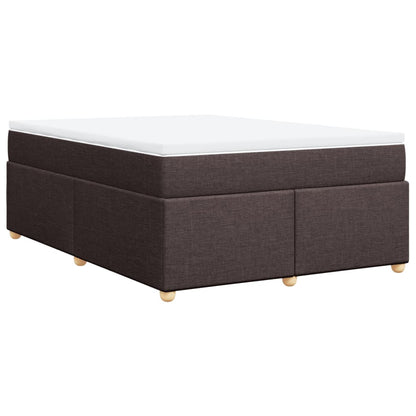 Giroletto a Molle con Materasso Marrone Scuro 140x190cm Tessuto | homemem39