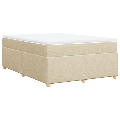 Giroletto a Molle con Materasso Crema 140x19 cm in Tessuto | homemem39