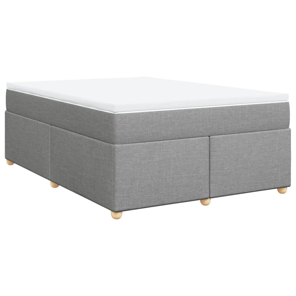 Giroletto a Molle con Materasso Grigio Chiaro 140x200cm Tessuto | homemem39