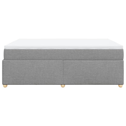Giroletto a Molle con Materasso Grigio Chiaro 140x200cm Tessuto | homemem39