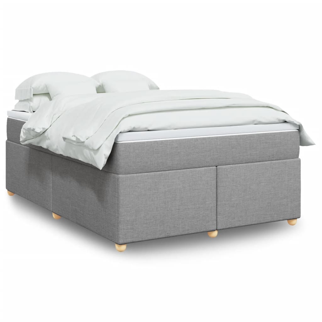 Giroletto a Molle con Materasso Grigio Chiaro 140x200cm Tessuto | homemem39