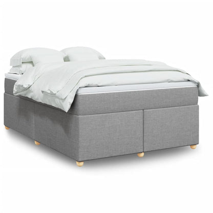 Giroletto a Molle con Materasso Grigio Chiaro 140x200cm Tessuto | homemem39