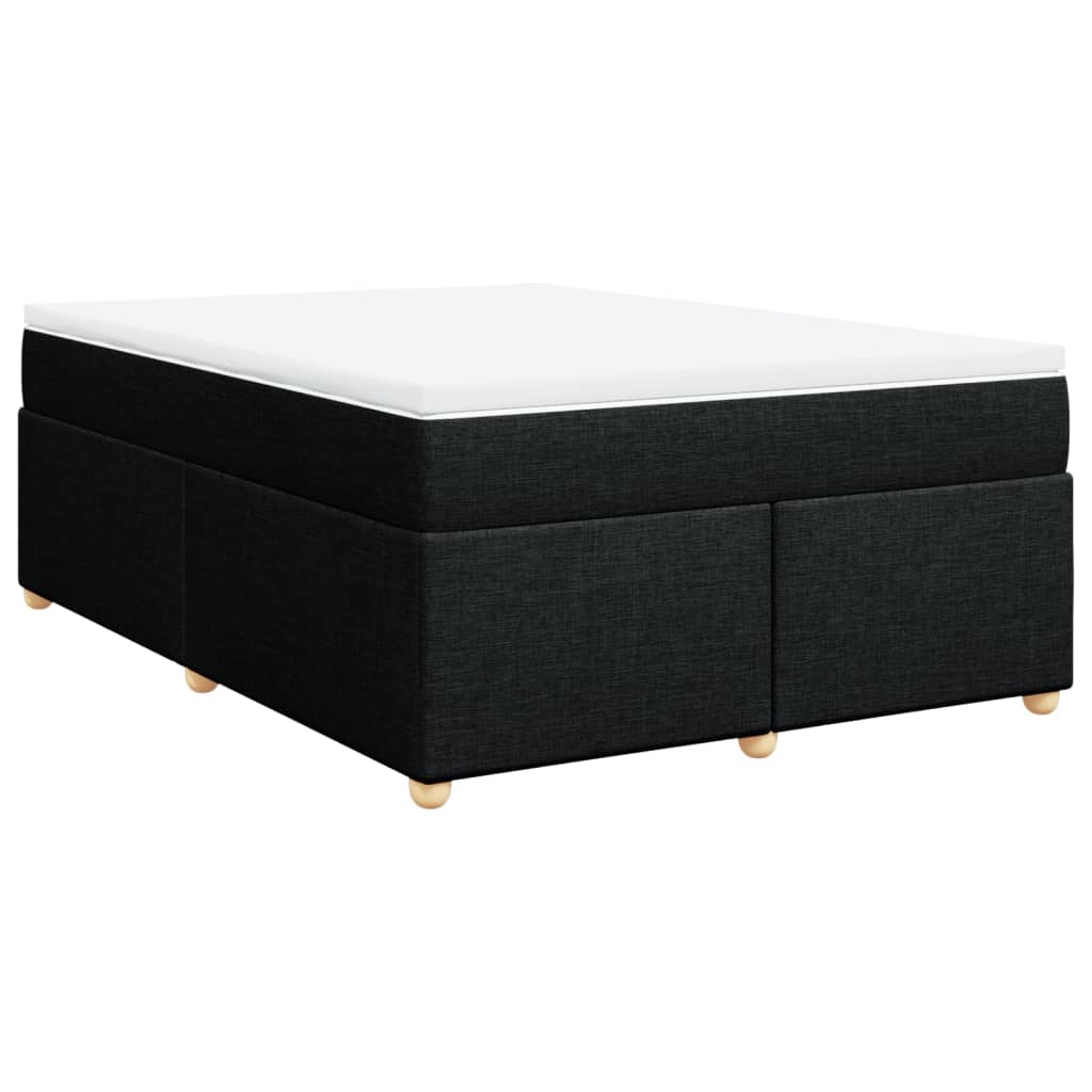 Giroletto a Molle con Materasso Nero 160x200 cm in Tessuto | homemem39