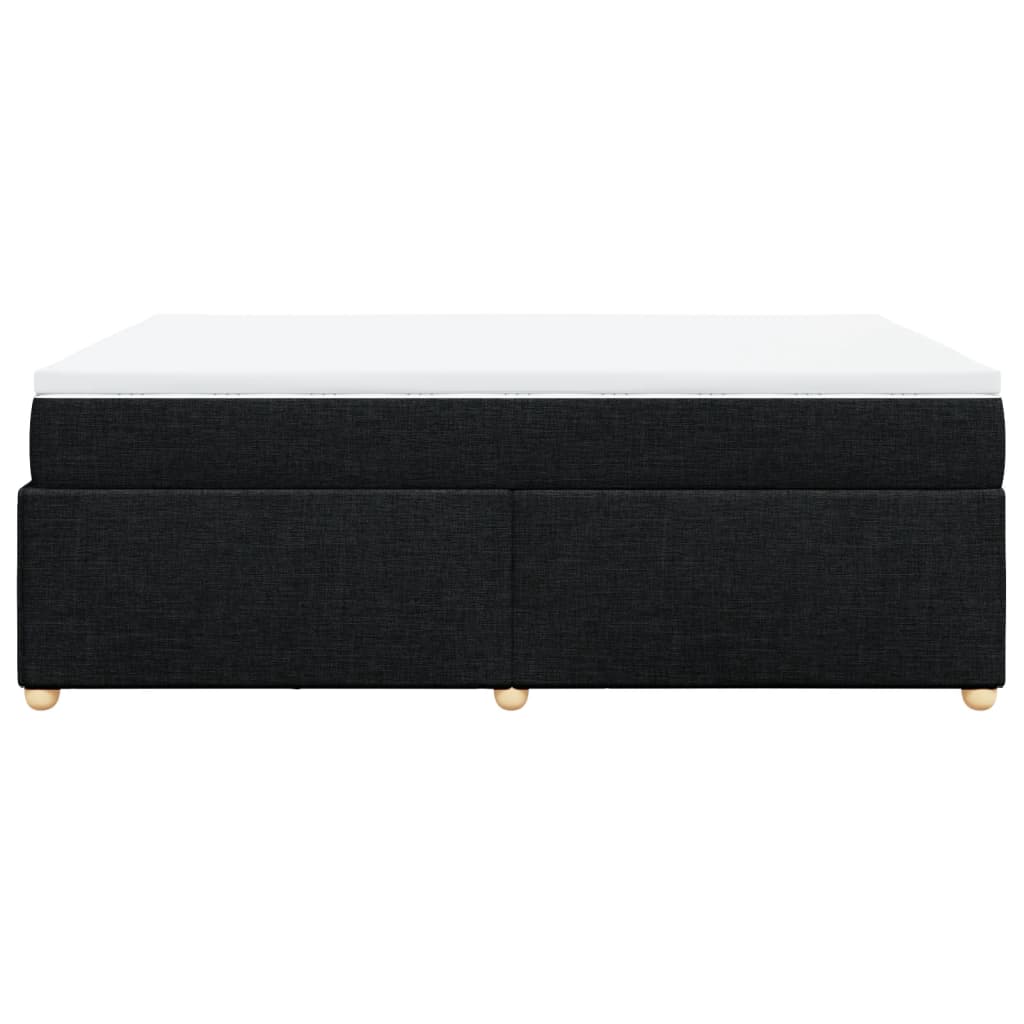 Giroletto a Molle con Materasso Nero 160x200 cm in Tessuto | homemem39