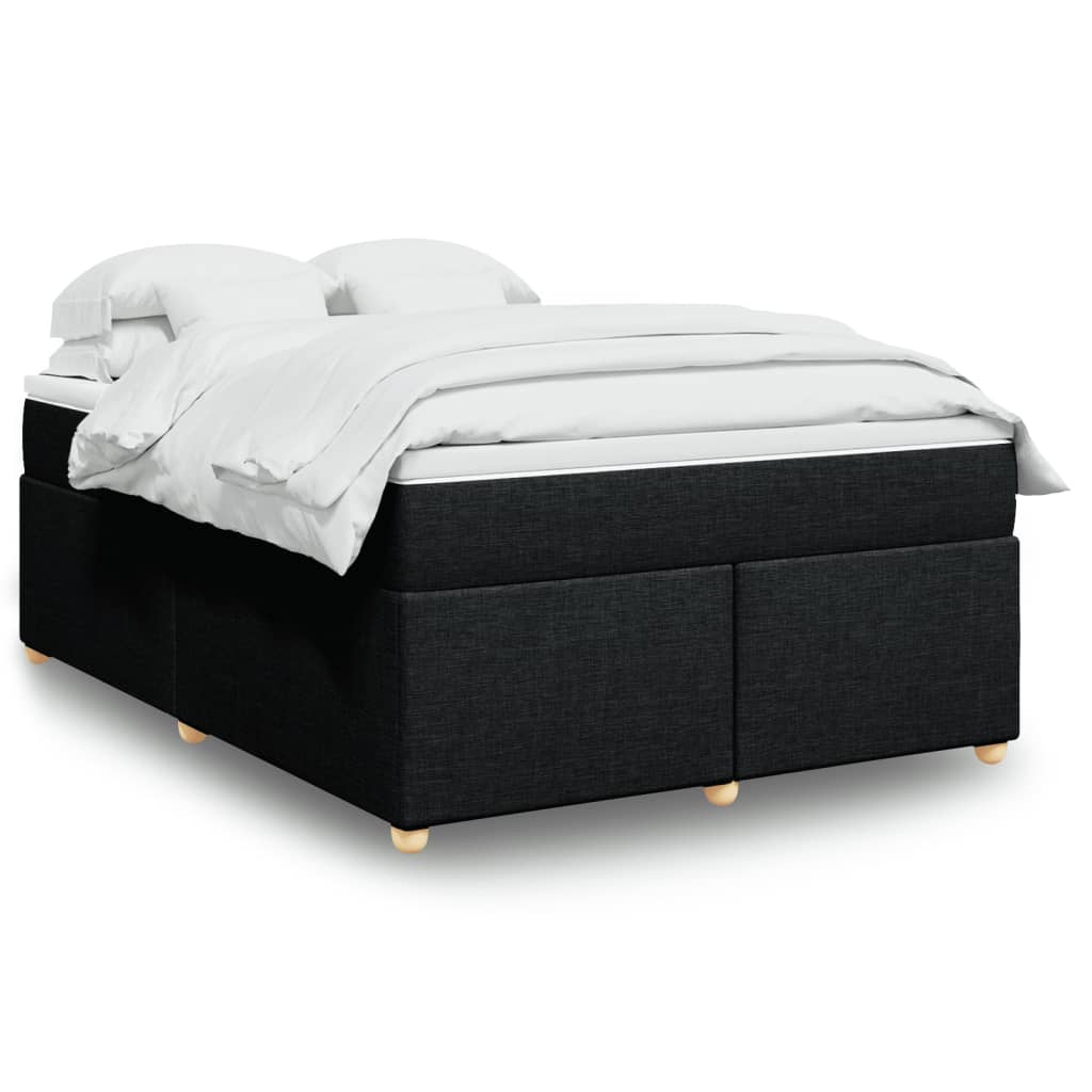 Giroletto a Molle con Materasso Nero 160x200 cm in Tessuto | homemem39