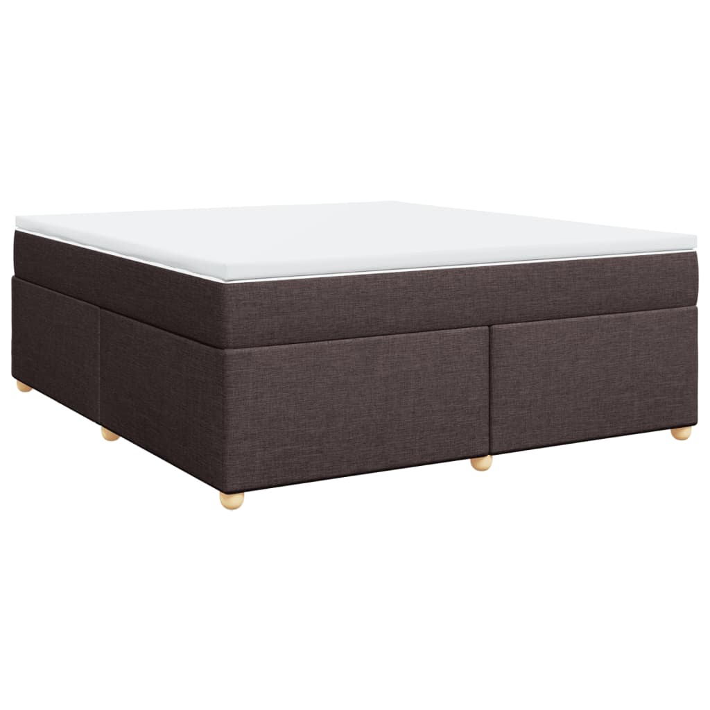 Giroletto a Molle con Materasso Marrone Scuro 180x200cm Tessuto | homemem39