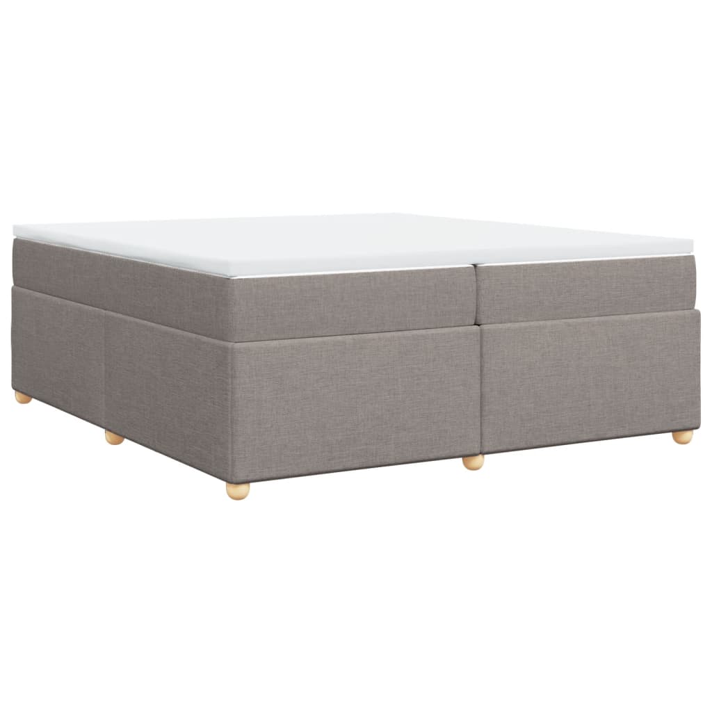 Giroletto a Molle con Materasso Tortora 200x200 cm in Tessuto | homemem39