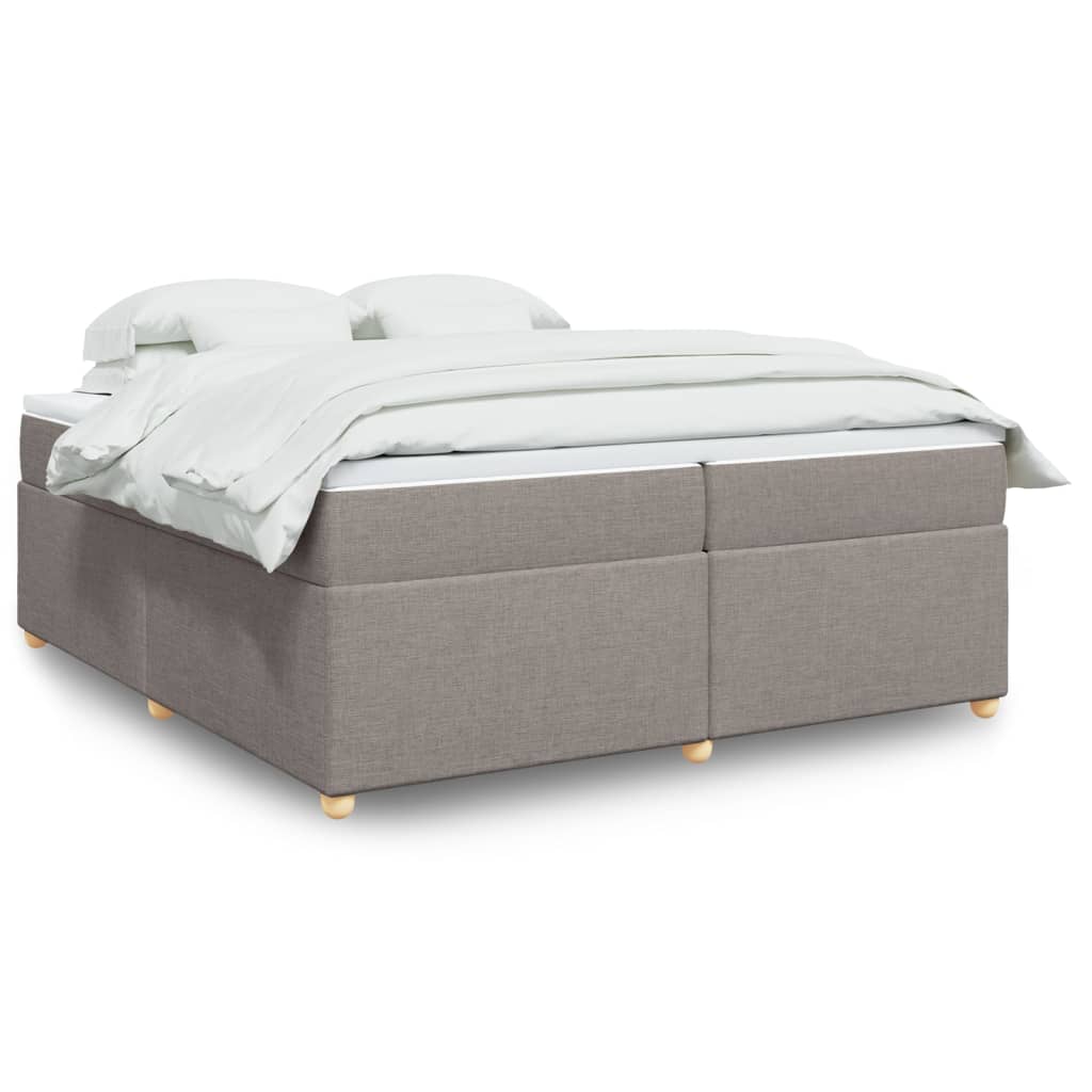 Giroletto a Molle con Materasso Tortora 200x200 cm in Tessuto | homemem39