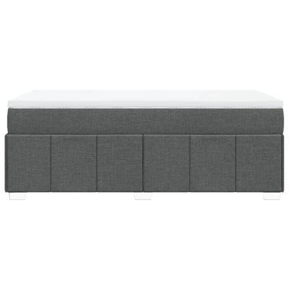 Giroletto a Molle con Materasso Grigio Scuro 90x190 cm Tessuto | homemem39