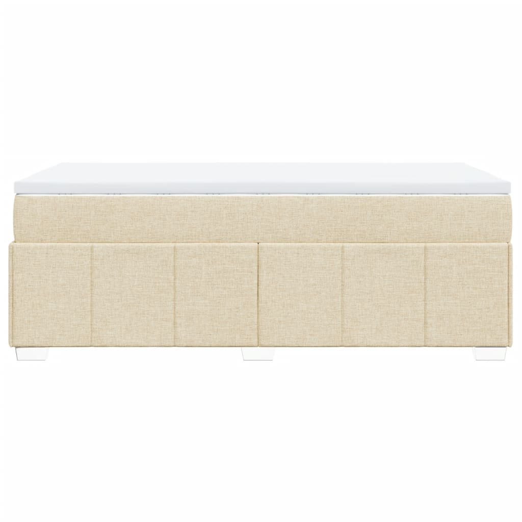 Giroletto a Molle con Materasso Crema 90x190 cm in Tessuto