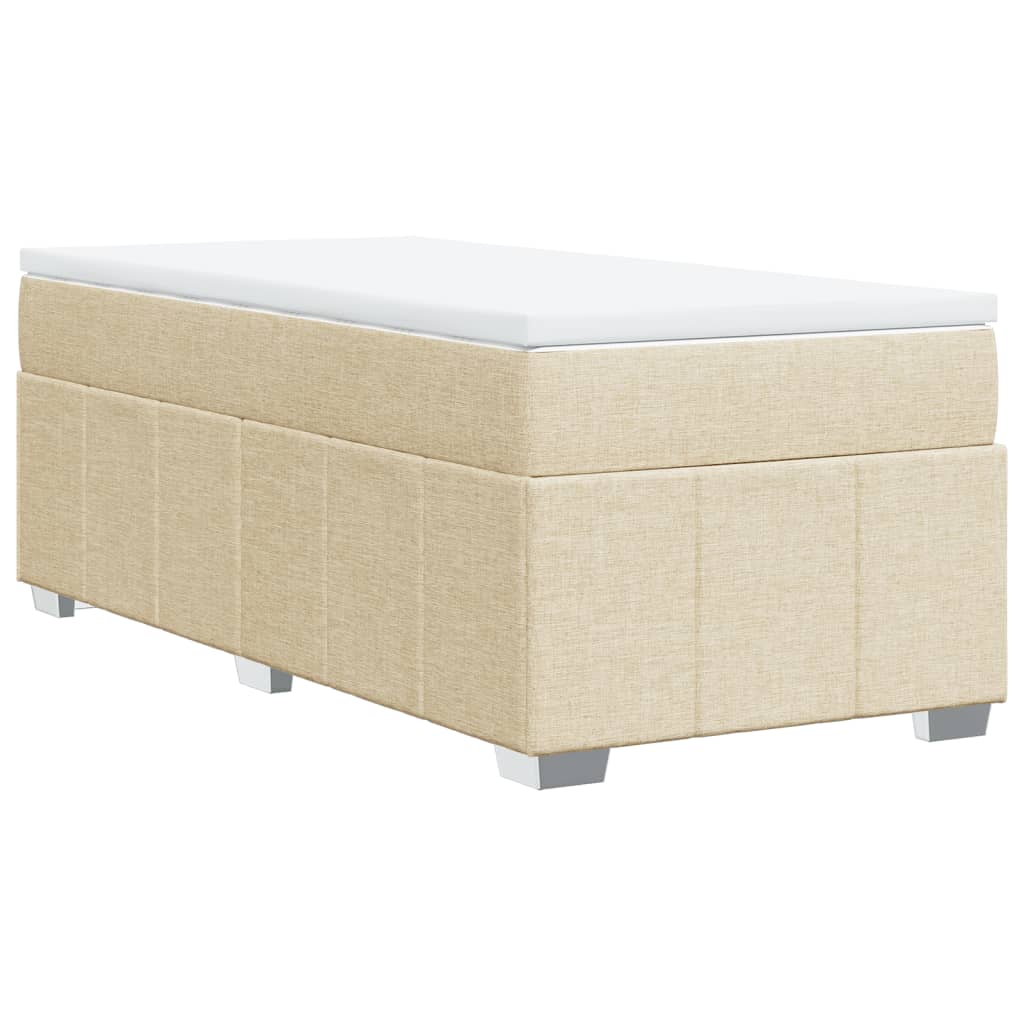Giroletto a Molle con Materasso Crema 90x190 cm in Tessuto