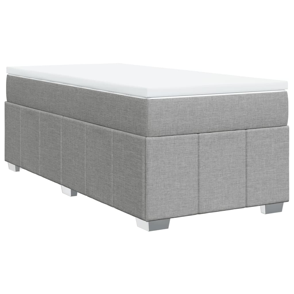Giroletto a Molle con Materasso Grigio Chiaro 90x200 cm Tessuto | homemem39