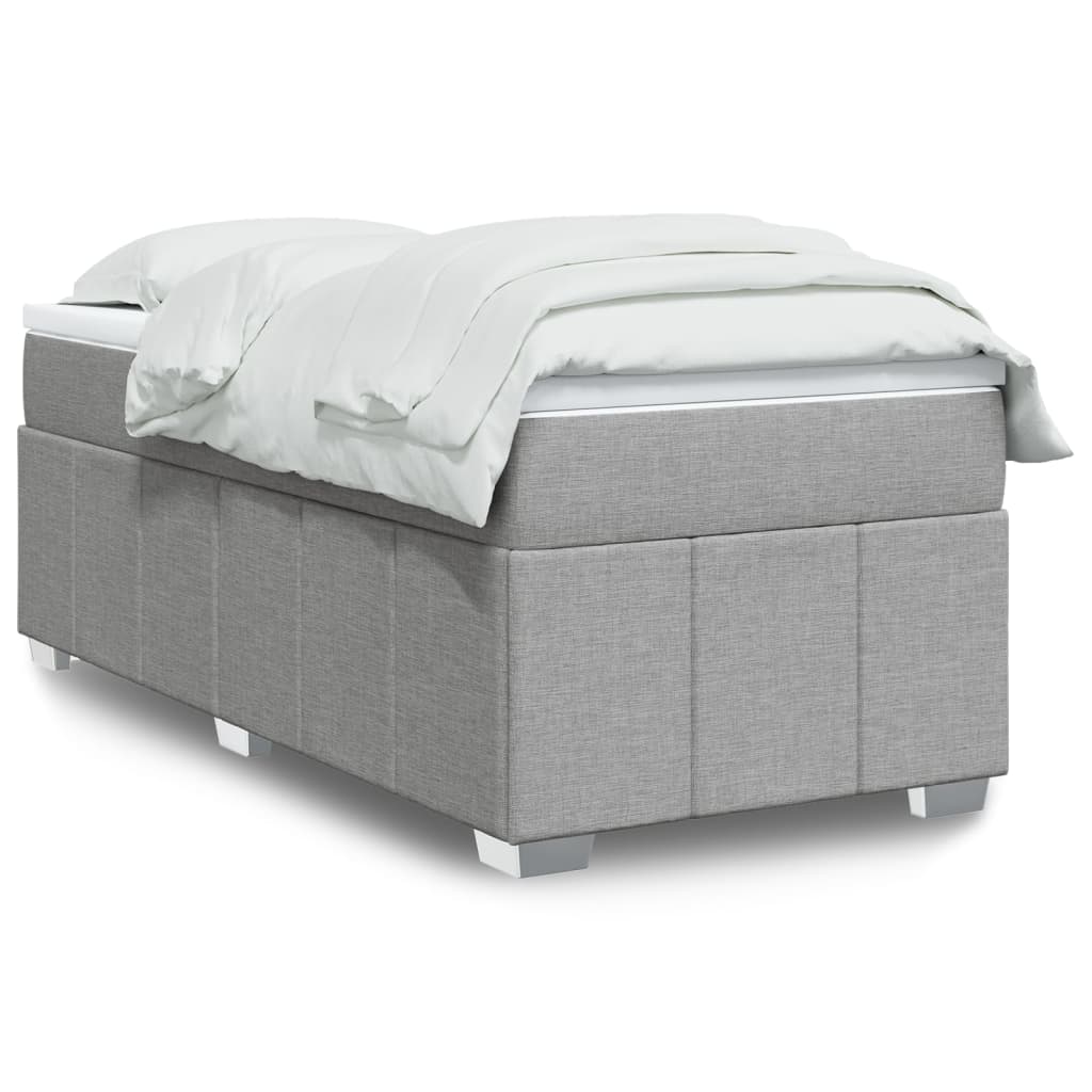 Giroletto a Molle con Materasso Grigio Chiaro 90x200 cm Tessuto | homemem39