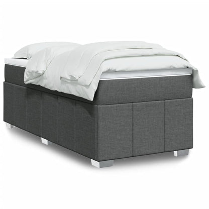 Giroletto a Molle con Materasso Grigio Scuro 90x200 cm Tessuto | homemem39
