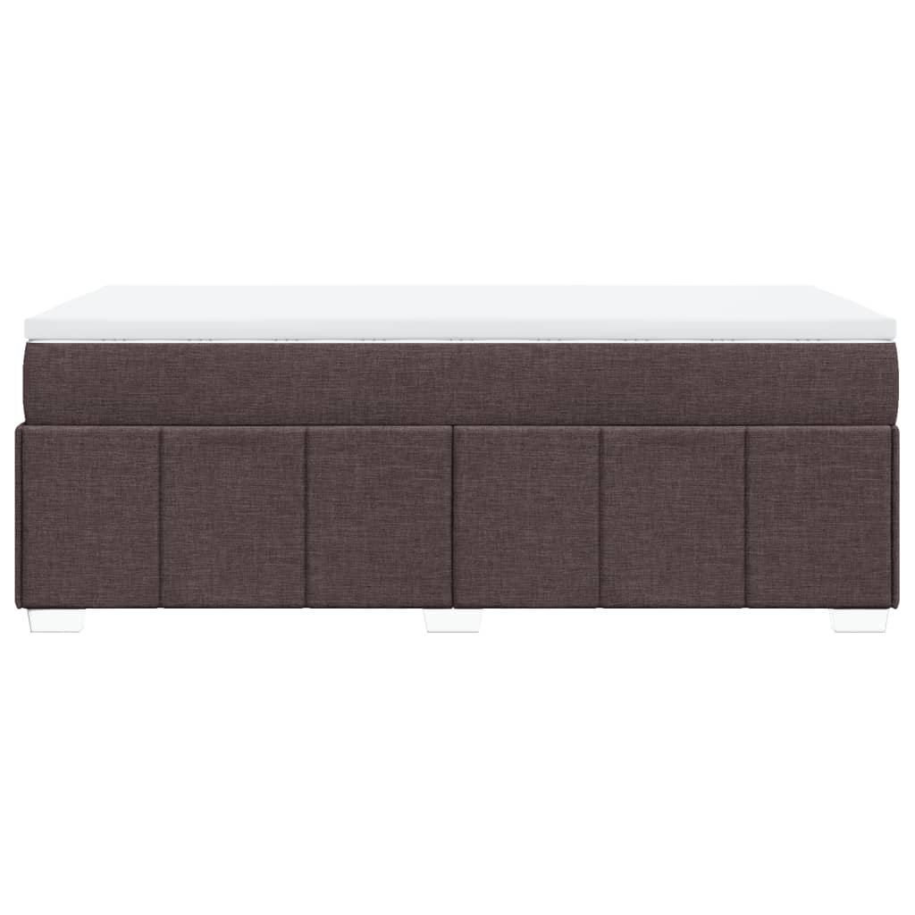 Giroletto a Molle con Materasso Marrone Scuro 90x200 cm Tessuto | homemem39
