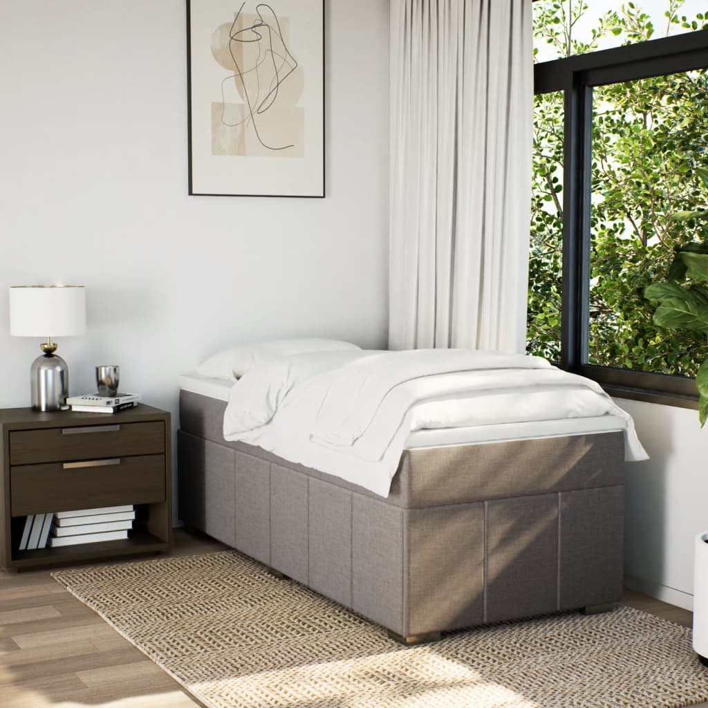 Giroletto a Molle con Materasso Tortora 90x200 cm inTessuto | homemem39