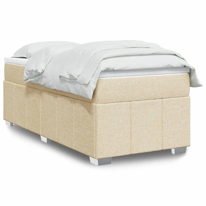 Giroletto a Molle con Materasso Crema 90x200 cm inTessuto