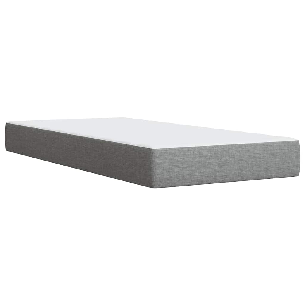 Giroletto a Molle con Materasso Grigio Chiaro100x200 cm Tessuto | homemem39