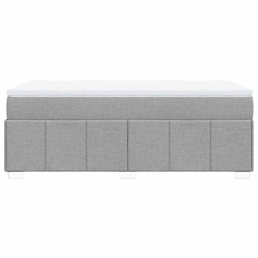 Giroletto a Molle con Materasso Grigio Chiaro100x200 cm Tessuto | homemem39