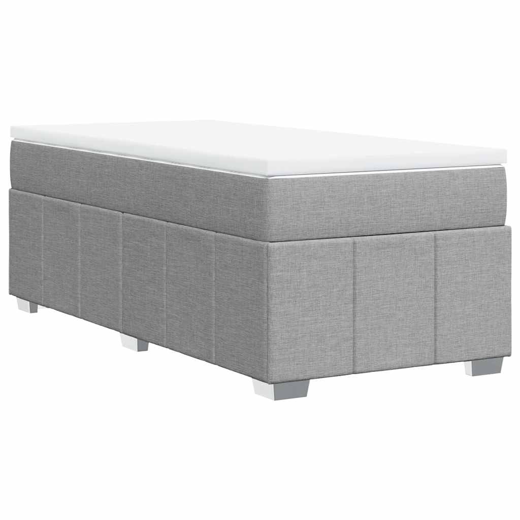 Giroletto a Molle con Materasso Grigio Chiaro100x200 cm Tessuto | homemem39